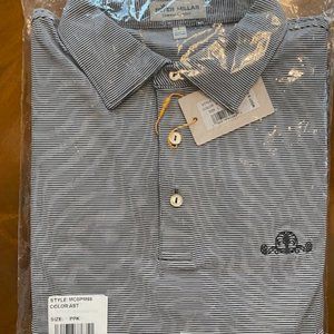 PETER MILLAR  POLO, Size Large, Black and White